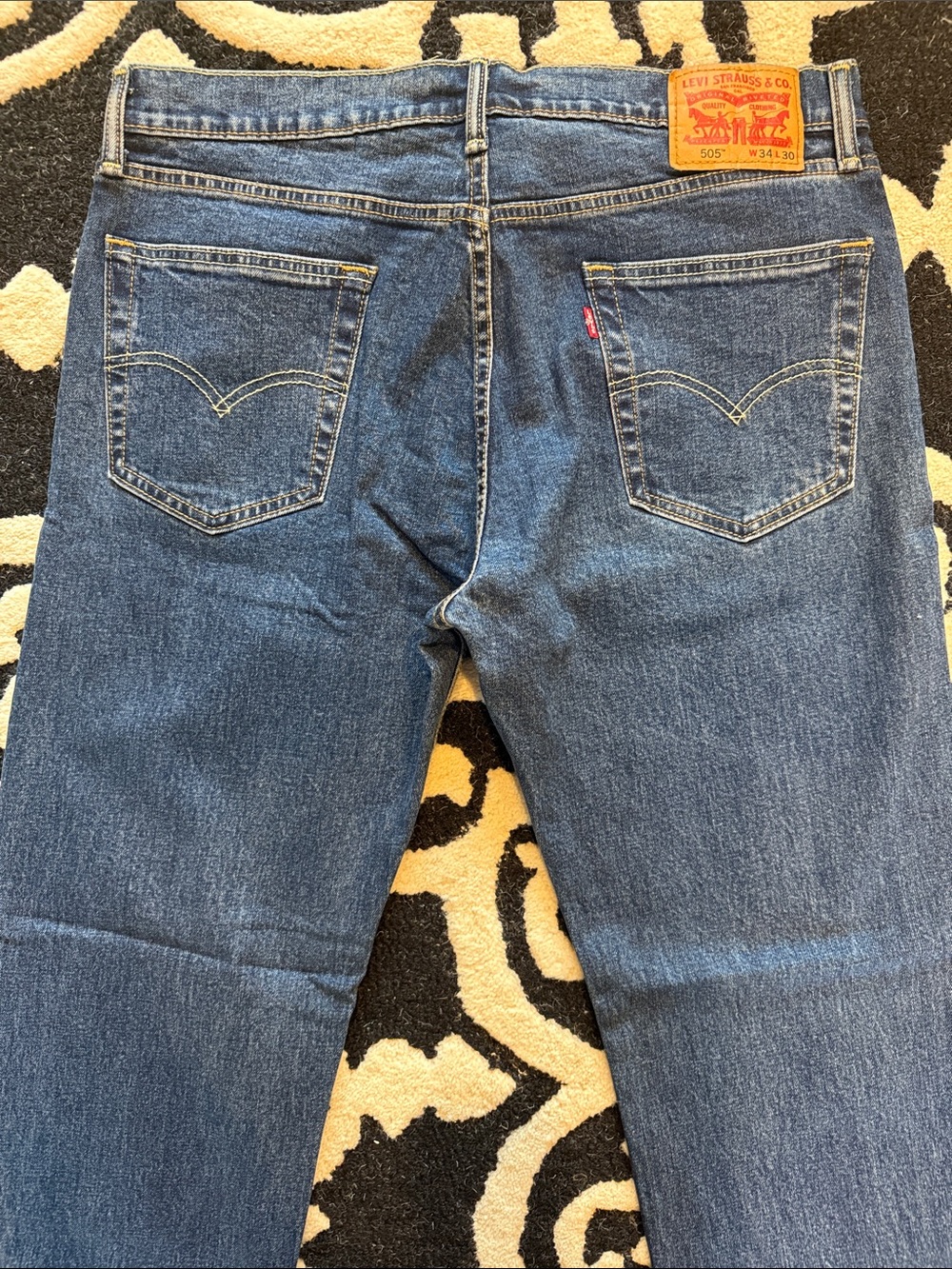Levi's Men's Straight Jeans in Dark Blue Denim 34x30